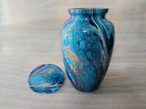 โกศบรรจุอัฐิสำหรับคนรักสิ่งแวดล้อม ทำจากอะลูมิเนียมสีฟ้าคราม งานฝีมือศิลปะสุดหรู สำหรับบรรจุอัฐิมนุษย์ ขายส่ง - Product Image 5