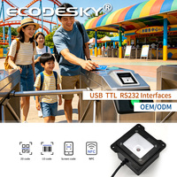 Module de lecteur de codes-barres NFC Ecodesky EMT6052BRF pour extérieur, lisible en plein soleil, compatible avec une large plage de températures