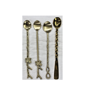 Ensemble de couverts cuillère en laiton au design avantageux pour manger et servir en acier à miroir à un prix acceptable Artisanat naturel - Product Image 1