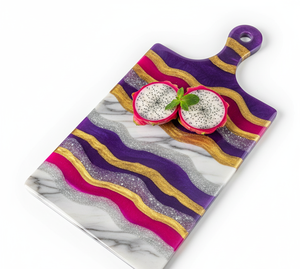 Planche à découper en résine de marbre faite à la main, écologique, en pierre naturelle, pour la préparation des aliments - Product Image 6