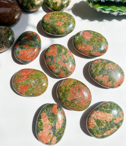 Meilleure qualité Offre Spéciale pierres de palmier naturelles Unakite équilibre émotionnel pierre de cristal Agate commande en gros - Product Image 6