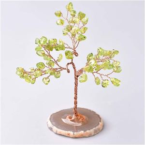 ต้นไม้พลอยสังเคราะห์สีเขียวโมรา60เม็ดพร้อมฐานรองแก้วสีเทาธรรมชาติสำหรับการรักษาซื้อต้นไม้อัญมณีสังเคราะห์สำหรับเป็นของขวัญจากอินเดีย - Product Image 6