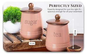Best Selling Vintage Style Metal Food <b>Storage</b> <b>Jar</b> With Decorative Lid Perfect <b>For</b> Rustic Farmhouse And Country Style <b>Kitchens</b> - Product Image 3