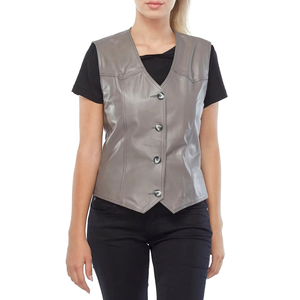 Chaleco de Cuero para Motociclista para Mujer, Precio Económico, Superventas, Fabricado en Pakistán, Nuevo Diseño - Product Image 3