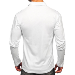 Polo de manga larga personalizado para hombre 100% algodón de secado rápido diseño bordado de talla grande polos de manga larga - Product Image 6