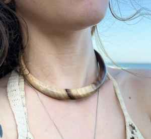 Rosario de Cuentas de Madera de Color Natural Marrón Negro, Collar Religioso en 4 Colores de HWC - Product Image 1