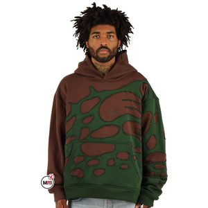 Sudadera con capucha de bloque de <span class=keywords><strong>color</strong></span> personalizada al por mayor, jersey de gran tamaño de algodón, parches de retazos elegantes y a la moda, ropa informal estilo Hip Hop, sudadera con capucha para hombre - Product Image 5