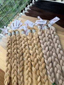 NASA HAIR VIETNAM 2025 Venta caliente 100% Extensiones de cabello humano Remy vietnamita Máquina de color de onda rubia natural Trama doble rápido - Product Image 2