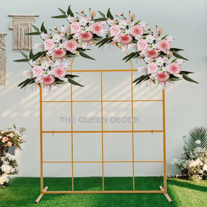 ขาตั้งอลูมิเนียมตกแต่งงานแต่งงานแบบโบราณทำจากโลหะสแตนเลสรูปทรงไม่ซ้ำใครทำจากโลหะทองสไตล์หรูหราใหม่ - Product Image 2