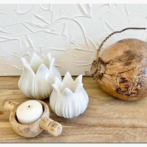 Trendy Marble <b>Candle</b> Holder Elegant Table Centerpiece Stylish Decorative Accent Romantic And Festive Home Display - Product Image 5