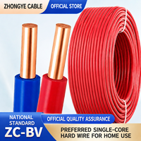 Cable Eléctrico de Cobre de un Solo Núcleo BV 450/750V con Aislamiento de PVC para Cableado de Viviendas e Instalaciones de Edificios