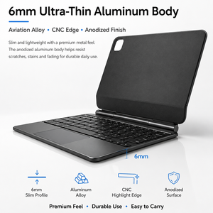 <span class=keywords><strong>Funda</strong></span> con Teclado Magnético Flotante para Tablet, Estilo Mágico Personalizado, con Panel Táctil de Vidrio, Cuerpo de Aleación y Control Multigestual - Product Image 1