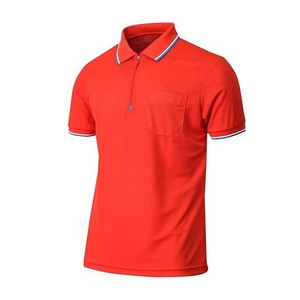 Camisetas de polo para hombre con logotipo personalizado Slim Fit 100% algodón a rayas cuarto de cremallera manga corta polos de golf elegantes diseñados para hombres - Product Image 2