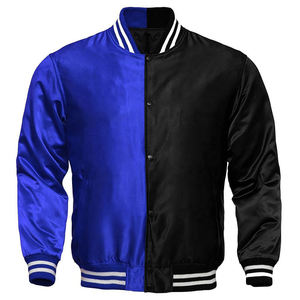 Vente chaude de haute qualité hommes Nylon Satin Varsity Jacket personnalisable Baseball Bomber en hiver High Street Style vente en gros - Product Image 2