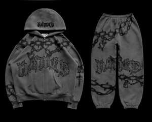 Survêtement unisexe surdimensionné en coton épais délavé à l'acide, style streetwear rétro |   Aspect vintage |   Style urbain - Product Image 6