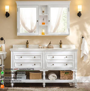 Offre spéciale Armoire moderne de luxe en bois de teck massif Vanités de cuisine sculptées de haute qualité pour l'école Salon Appartement Utilisation - Product Image 1