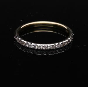 คลาสสิก14K สีเหลืองทองโรเดียมชุบเพชรธรรมชาติสายรัดรอบตัดเพชรเงามินิมอลครึ่งปูสำหรับผู้หญิง - Product Image 1