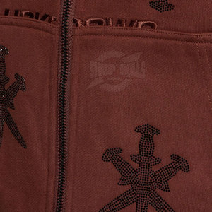 Derniers sweats à capuche en strass à motif uni pour l'hiver, fabriqués sur mesure au Pakistan, style streetwear, techniques de teinture unie, vente en gros pour hommes - Product Image 6