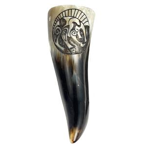 Nouveau klaxon à boire Viking élégant avec laiton fabriqué à la main vin à boire naturel/navire de bière boeuf poli de haute qualité disponible - Product Image 1