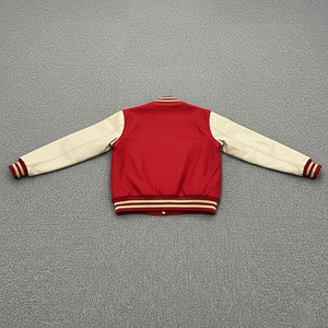 High Quality Varsity <b>Jacket</b> <b>Men</b> Chenille Embroidery Leather Sleeves Custom Baseball Letterman Varsity <b>Jacket</b> for man 2026 - Product Image 2