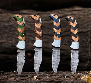 Venta al por mayor mango de madera personalizado hoja de revestimiento de titanio bolsillo al aire libre supervivencia Camping cuchillo plegable portátil - Product Image 5