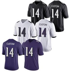 Nouveau maillot de football américain personnalisable, manches courtes, vêtements de sport, tissu respirant et doux cousu avec un design personnalisable - Product Image 1