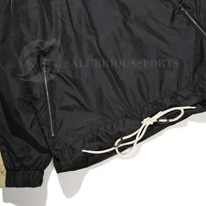 Stylish Winter Solid Plus Size Men's Windbreaker Tracksuit Fleece Lining Customized <b>Packing</b> Two-Piece Design Elastic Closure - Product Image 6