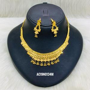Gold Plated Necklace Set New Design Short Set - Product Image 1