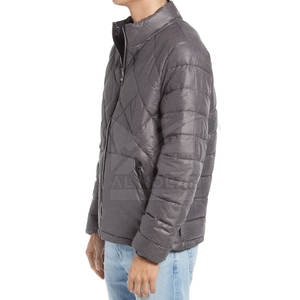 Chaqueta acolchada impermeable de invierno para hombre de fabricación de fábrica, venta al por mayor personalizada, cuello levantado, manga larga, poliéster/nailon, nuevo - Product Image 3