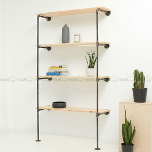 KDD68007-4-Tier Pipe <b>Storage</b> Rack 120x30x180 cm Single Wall Shelf for <b>Kitchen</b> Bathroom Home Use Made of Cloth - Product Image 4