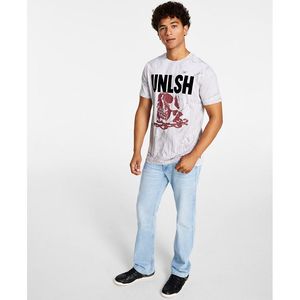 T-shirt <span class=keywords><strong>GUESS</strong></span> pour homme, col rond, manches courtes, taille XL, blanc, en jersey, avec motif tête de mort, coupe ample, logo imprimé - Product Image 1