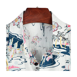 Camisas de verano hawaianas informales para hombre, camisas hawaianas con botones impresas personalizadas al por mayor para hombre - Product Image 3