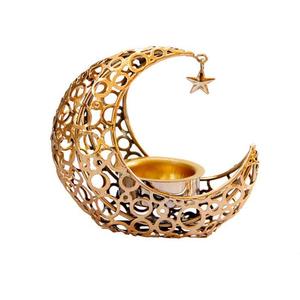 Decoración de Ramadán, Centro de Mesa Festivo, Vela Eid Mubarak, Luna y Estrella, Centro de Mesa, Portavelas de Ramadán - Product Image 1