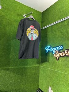 T-shirt imprimé surdimensionné de haute qualité pour hommes, 100% coton, poids lourd, 300g, respirant, streetwear décontracté, épaules tombantes, coupe ample - Product Image 2