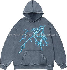 Mens Hoodies Pullover Oversized Hoodie Wash Plush Thermal Cotton Hooded <b>Sweatshirt</b> <b>Vintage</b> Heavyweight Hoodie Men Streetwear - Product Image 1