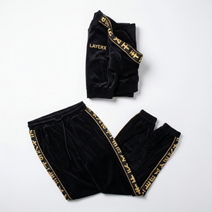 2026 Wholesale <b>Women</b> Midweight Hooded Solid Printed Eco-Friendly Breathable Rhinestone Streetwear Autumn <b>Tracksuit</b> 320gsm <b>Velour</b> - Product Image 4