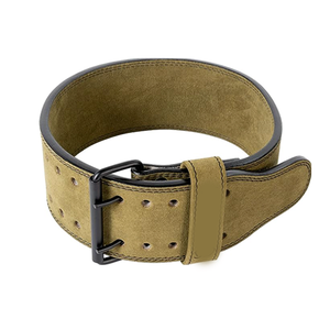 เข็มขัดยกน้ำหนักหนังแบบปรับแต่งได้สำหรับทุกเพศอุปกรณ์ออกกำลังกายฟิตเนสสีทึบปรับแต่งโลโก้ได้ตามต้องการ - Product Image 2