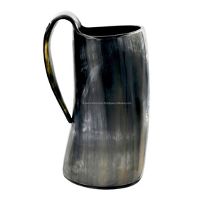 Tasse noire en corne Unique pour boire de la bière, décor d'intérieur, Design de matériau Unique, tasse à boire - Product Image 5