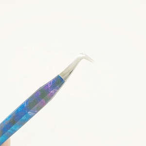 แหนบเคลือบกระดาษลายกาแล็กซี่ ทำจากสแตนเลสอย่างยั่งยืน น้ำหนักเบา ป้องกันแบคทีเรีย ปลายเรียบ 90 องศา สำหรับต่อขนตา - Product Image 2