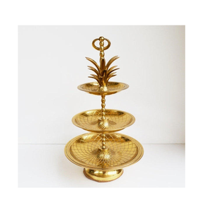 Présentoir à gâteaux en laiton pour mariages Forme ronde et avec couteau à gâteau Serveur Présentoir à gâteaux au meilleur prix - Product Image 2