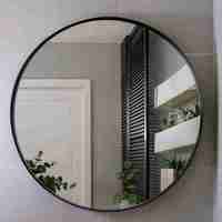 Miroir mural rond en métal moderne à prix avantageux, très vendu, de haute qualité, taille personnalisable