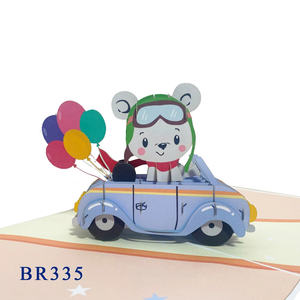Meilleure vente : Carte de vœux 3D pop-up personnalisée, design souris mignonne, fabriquée à la main au Vietnam, pour joyeux anniversaire et décoration intérieure - Product Image 2