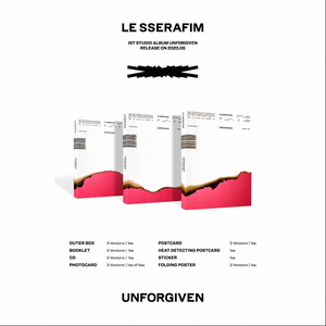 Paquete Limitado de CD de KPOP HYBE Ent Sellado [UNFORGIVEN] LE SSERAFIM 1er Álbum de Estudio Versión COMPACTA CD Foto Tarjeta Corea Original - Product Image 3