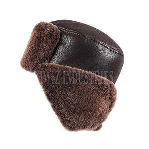 Sombrero de piel de oveja liso barato de alta calidad OEM al por mayor sombrero de piel de oveja ajuste ajustable sombrero de piel de oveja - Product Image 4