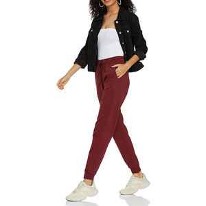 2024 meilleur Design haute qualité Slim Fit femmes Joggers décontracté soie pantalons de survêtement élastique décoration longue XL taille respirant lavé - Product Image 2