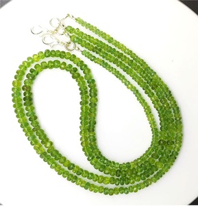 Botella Natural Apatita Verde 3 a 5 mm Tamaño Facetado Rondelle Beads 17 Pulgadas Collar - Product Image 3
