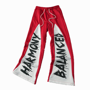 OEM Pantalon de survêtement unisexe délavé à l'acide de haute qualité Pantalon de survêtement vintage surdimensionné pour hommes avec cordon de serrage pour tissu de toile de style décontracté - Product Image 1