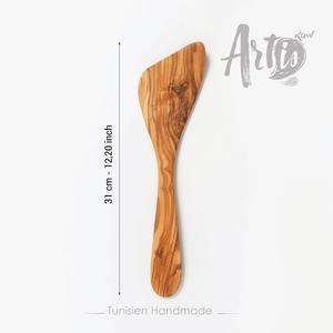 Handmade Curved Corner <b>Spatula</b> Eco-friendly High Quality Non-Stick Cooking Utensil Made From Olive Wood-for Kitchen Use - Product Image 2