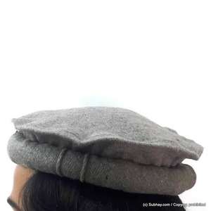 High Quality Chitrali Pakol <b>Top</b> <b>Hat</b> 100% Wool Adjustable Wholesale Factory Rate Soft Topped - Product Image 3