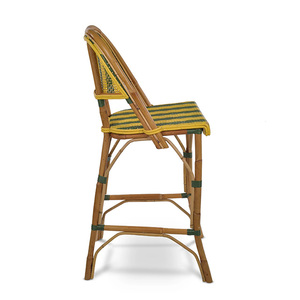 Bar Bistro salle à manger chaise rotin naturel acajou luxe cargo cadre balinais affaire chic présentation modèle d'expédition charge de bois - Product Image 4